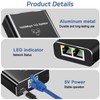ZANZER Gigabit Ethernet Splitter 1 to 2, 1000Mbps High Speed