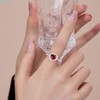 MYBELLNA Promise Ring for Your 925 Sterling Silver Created Ruby