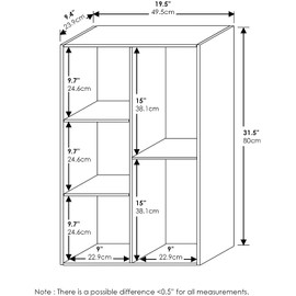 Furinno 5-Cube Open Shelf, White