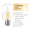 LVWIT Flame Tip LED Filament Bulb Candelabra E26 Base Dimmable