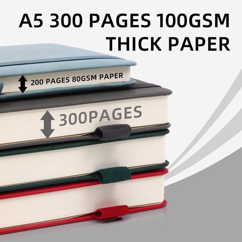 Lined Journal Notebook for Work 100 GSM Thick Paper 300