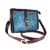 Hantooled - Bolso bandolera de piel para mujer, color café,