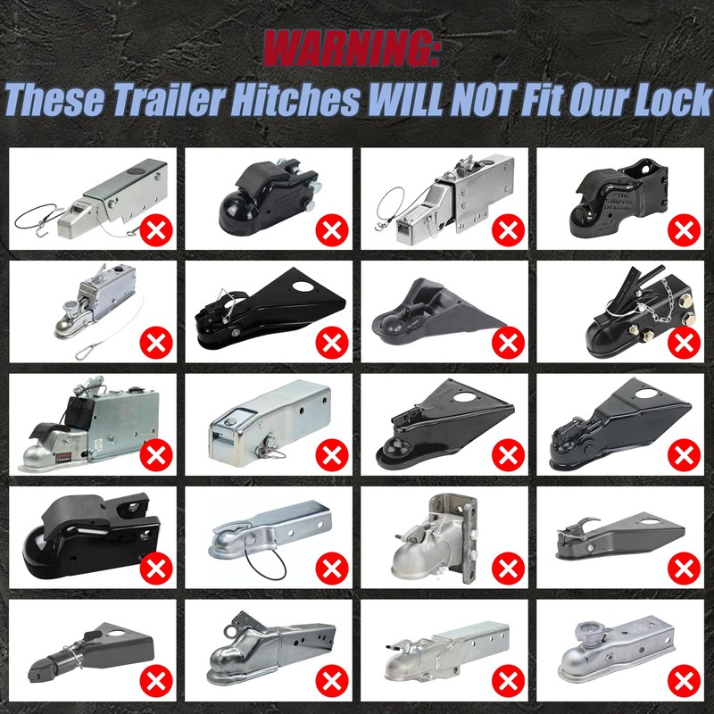 ZHDD 2 Inch Trailer Hitch Lock - 2178 Heavy Duty