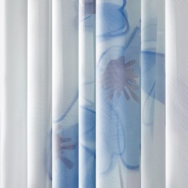 Simpvale 2 Piece Curtain Printed Flowers Curtain for Living Room Bedroom Tab Top Curtain 150 cm Width