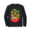 Vaporwave Giapponese Ramen Dragon Noodle Food Glitch Maglia a Manica