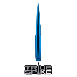TRUE SPIKE 9 inch Blue PENETRATOR Fat Bullet Antenna with Anti-Theft + Copper Coil in Heavy Gauge CNC Machined Billet Aluminum Short Compatible with Jeep Gladiator JT