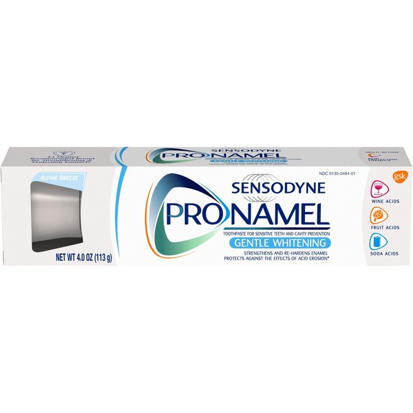 Sensodyne Pronamel Gentle Whitening Toothpaste, Alpine Breeze, 4-Ounce Tubes (Pack of 6)
