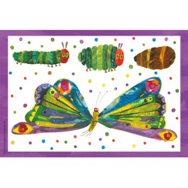 Schmidt Spiele 56430 Very Hungry Caterpillar Cocoon and Butterfly, 3 x 24 Pieces Children's Puzzle, Animal Print, Colourful, 3 x 24 cm
