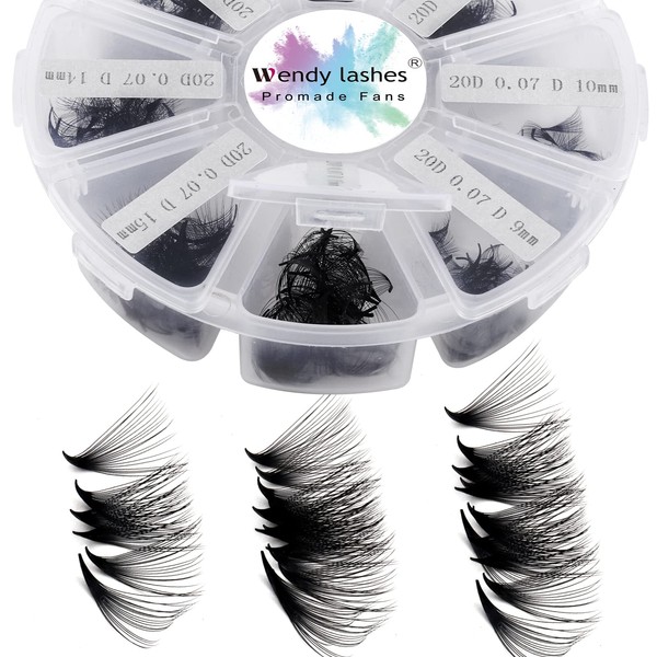 Pre Made Fan Volume Eyelash Extensions 20D 0.07mm D Curl