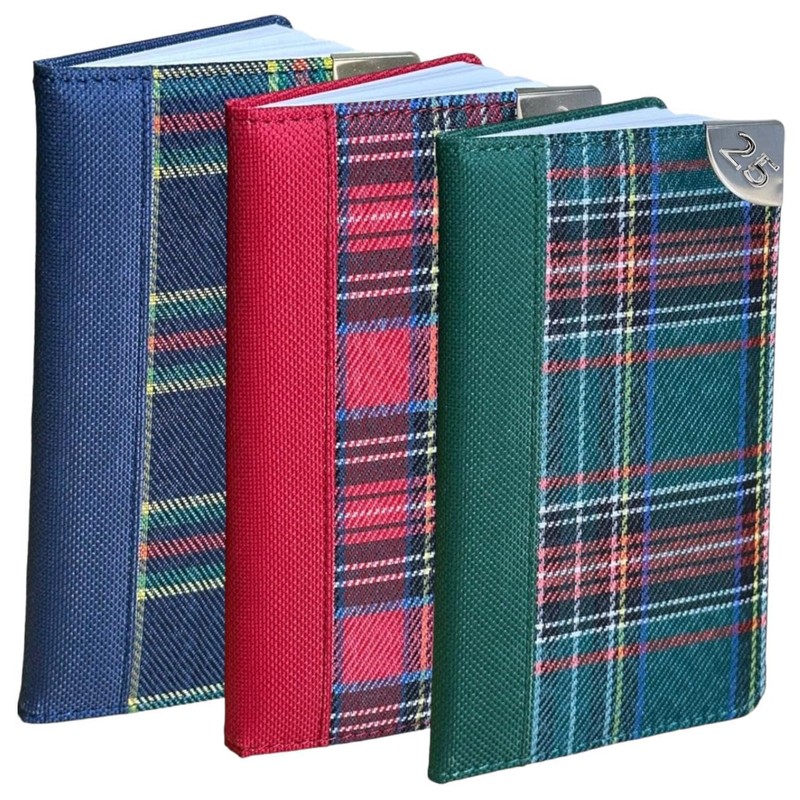 2025 Slim Week To View Tartan Material Slim Designer Diary