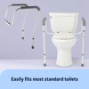 Foldable Toilet Safety Rail with Adjustable Height – Universal Fit