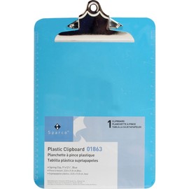 Sparco Products 01863 Clipboard, Plastic, 9"x12", Blue