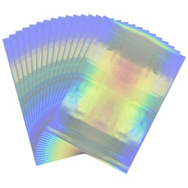 Briartw 100 Sheets Laser Silver Holographic Hot Foil Paper,20x29cm Toner Reactive Foil Hot Stamping Foil Paper by Laser Printer and Laminator for Scrapbooking Craft Cardmaking DIY Album Decoration