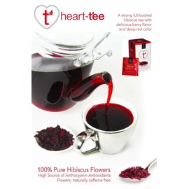 Wild Hibiscus Flower Co Heart-Tee Hibiscus Flower Herbal Tea 20 Tea Bags 50g