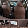 TIEHESYT Mature Brown Car Seat Covers, Breathable Faux Leather, Universal