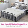RIMELA Grey Bed Skirts with Split Corners Queen Size 18