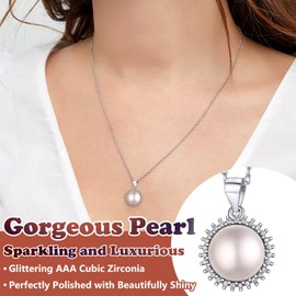 Silvora Pearl Pendant Necklace Teardrop Freshwater Cultured Pearl Necklace with Pendant 925 Silver Pearl Women's Necklace Pendant 45 cm Chain Length in Silver, 18 K Gold-Plated, Rose Gold, Lead,