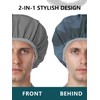 Years calm Men Shower Cap Reusable Waterproof, Dual-Layer Design, Double-Sided