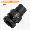 HARFINGTON 2pcs 6 Point Impact Socket 11mm Metric Socket 1/2"