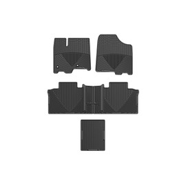 WeatherTech All-Weather Floor Mats for Toyota Sienna Complete Set (1st Row, 2nd and Row Aisle) (WTCB292244247), Black