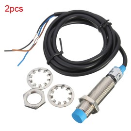 2pcs LJ12A3-4-Z/BY Proximity Switch Sensor PNP DC Three-Wire Normally Open Sensor Detection Made of Metal and Plastic Detection Switch for Inductive Proximity Sensor PNP DC6-36V