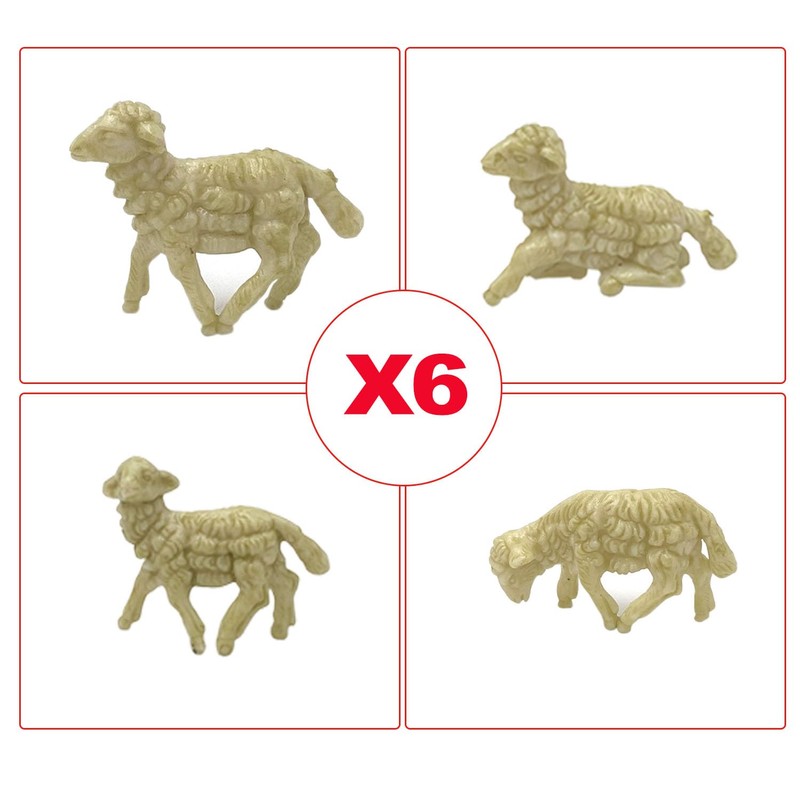 ICE TOYS Sheep Set for Nativity Scene 24 Pieces (Sheep