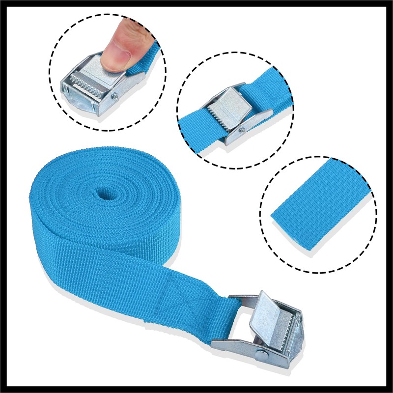 Hihaha 6pcs 9.8ft Cargo Tie Down Straps with Cam Lock