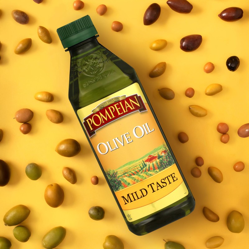 Pompeian Mild Taste Olive Oil, High Heat Cooking, Baking &