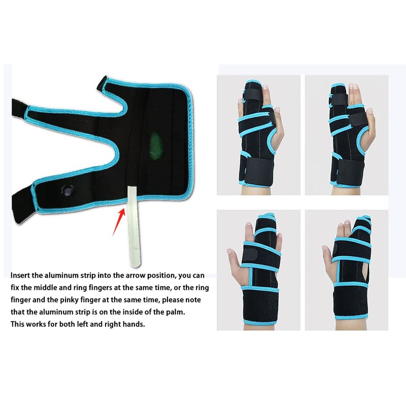 NICEYST Finger Splint Adjustable Two Finger Stabilizer Straightener Immobilizer Hand