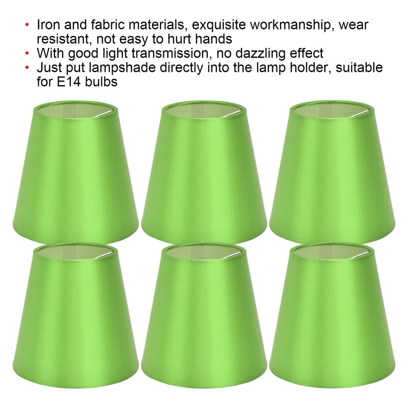 6PCS E14 Lamp Shade Fabric Lampshade Table Lamp Ceiling Lamp