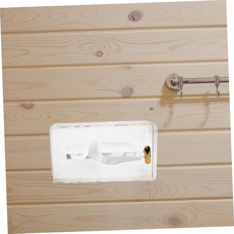 Ciieeo Bathroom Tissue Box Wall-Mounted Storage Holder Tissue Dispenser for