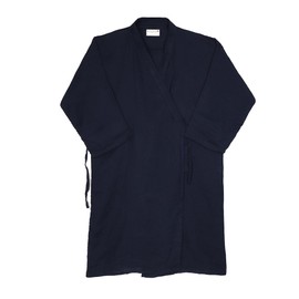 100% Cotton Kimono Robe Wrap Men Bathrobe Dressing Gown Pajamas Yukata Nightdress Loose Comfy Sleepwear Bath Wrap Spa Swim Cover up Home Casual Wear with Pocket Waist Belt Navy Blue
