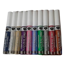 10 Pza, Delineadores De Colores, Matalicos De Natural Girl                                                                                            