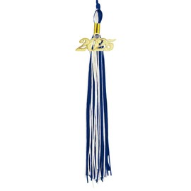 HEPNA Graduation Cap Tassel,Honor Tassels for Graduation Photography,2021 Date Drop Medium,Navy/White