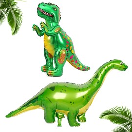 Dinosaur Balloons, Large Foil Animal Balloons Inflatable Dinosaur Balloons Kids Party Decoration 2pcs