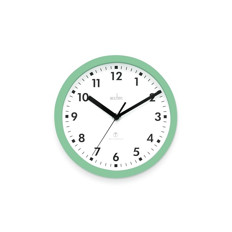 Acctim 74665 Nardo 20cm Radio Controlled Green Wall Clock
