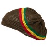 Mesh Rasta Deep Shell Beanie - Brown OSFM