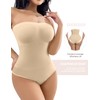 SheBuddy Women's Strapless Shapewear Triangle Bodysuit Tummy Control Seamless Sculpted
