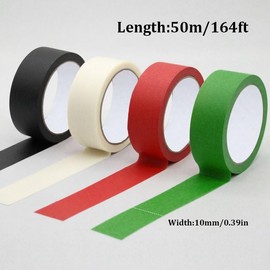 Nikovoke 2 PCS White Masking tape, Painters Tape for Indoor & Outdoor Painting, Suitable for Decorating, DIY, Art, 10mm*50m