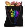 Palmetto Tree and Crescent Moon Retro Pop Tote Bag