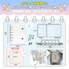 SONGSONG Transparent Girl 5 Hole Clear Binder, Removable Seal, Sticker