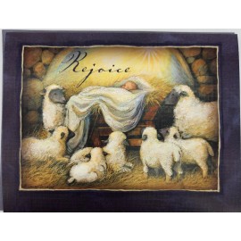 Lang 1 LANG Linen Glitter Christmas Card+Envelope+