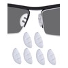 DROGO 3 Pairs Silicone Eyeglass Nose Pads, 15mm Clear 'D