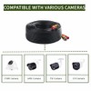 FITE ON 25ft Black BNC Video Power Wire Cord Compatible