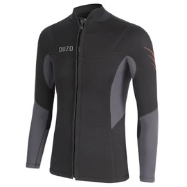 BS3005M-XL Wetsuit Tapper Wetsuit Jacket 0.1 inch (3 mm) Neoprene Front Zipper Surfing Diving Snorkeling