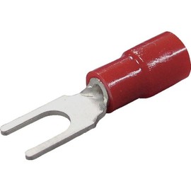 Nichifu Terminal Industry TMEX 1.25Y-4M-RED Crimp Terminal with Insulation Coating (Y Type) Pre-punched Red