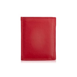 Josephine Osthoff Men's Wallet Credit Card Holder Small Purse Women's Slim Coin Purse with Coin Compartment Genuine Leather RFID Protection (915), Colour: Cherry, cherry, coin purse