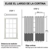 Blackout Curtain Polyester Bedroom Darkening Curtains Dark Grey for Household