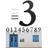 Modern Extra Large House Number, Solid Steel in Black, Fine