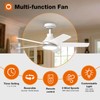 addlon Ceiling Fans with Lights, 42 inch White Ceiling fan